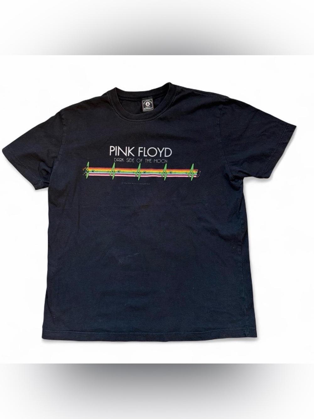 Pink Floyd Dark Side of the Moon Heartbeat Black Graphic T Shirt Rockware 44”